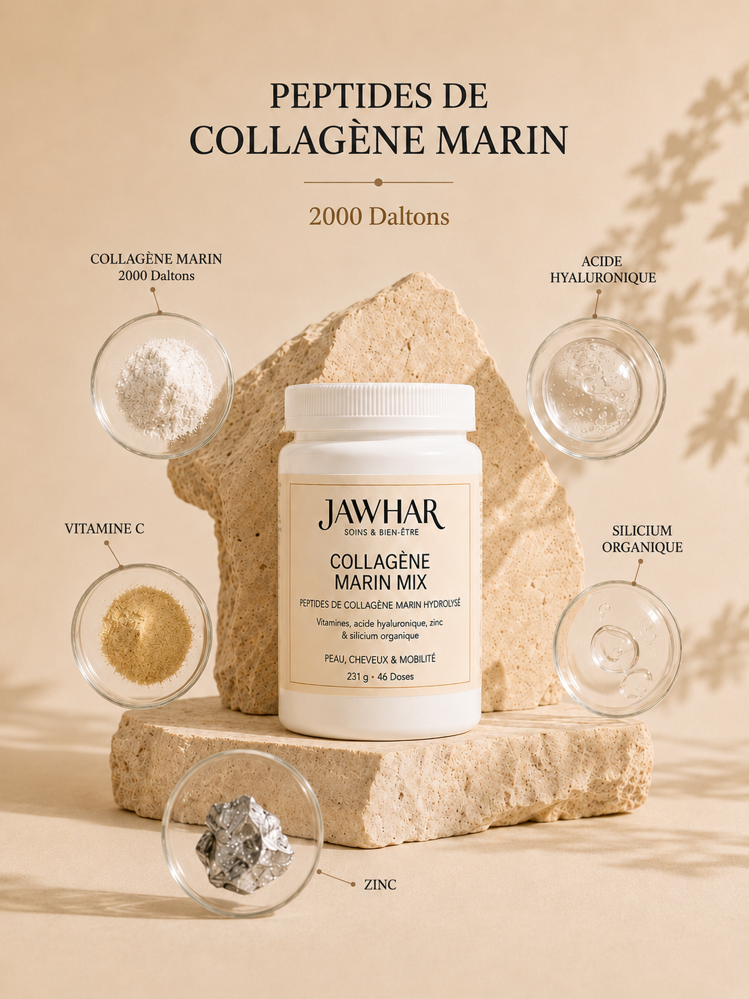 JAWHAR Collagène Marin Mix — Saveur Fraise